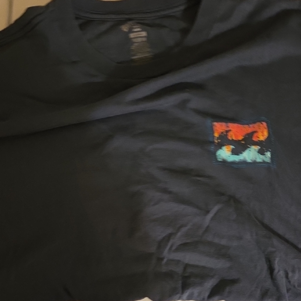 Billabong Navy Tee with Colorful Graphic